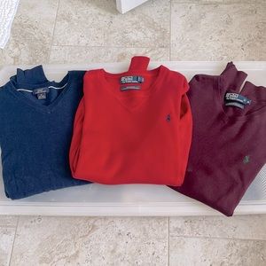 Men’s lot of v neck sweaters